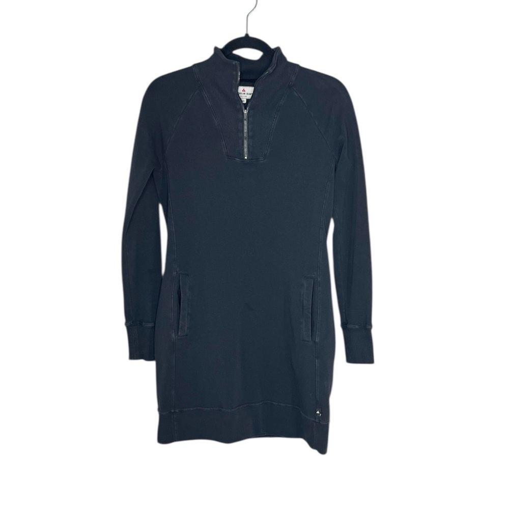 American Giant Women's French Terry Moto Dress in Black size XS